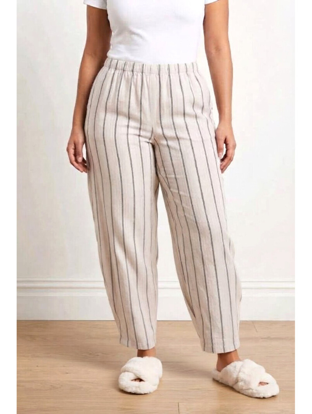 Nautica Women's Striped Cotton Pajama Pants sz XL